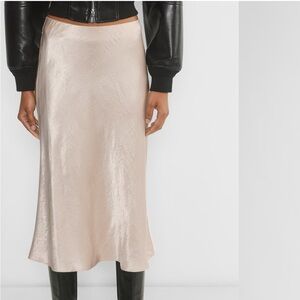 Babaton Slip Satin Midi Skirt